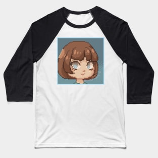 Pixel art girl Baseball T-Shirt